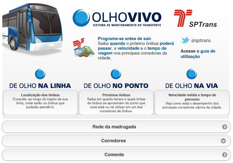 Olho vivo SPTrans Tutorial para transformar o site em um aplicativo no celular.