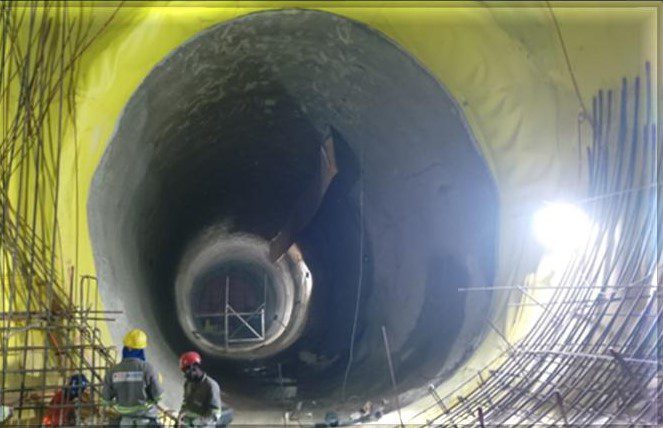 Túnel de Via no Poço de Ventilação/Saída de 
Emergência Falchi Gianini