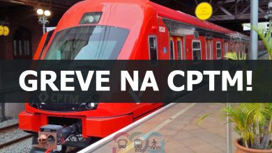 Greve na CPTM: trem vermelho estacionado na plataforma