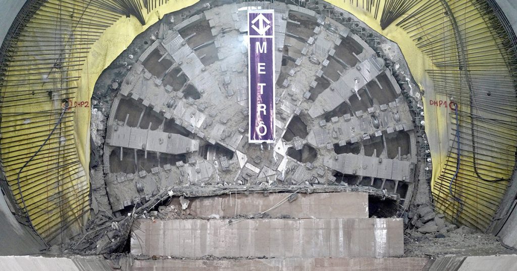 Tuneladora Cora Coralina em escavação na expansão da Linha 2-Verde do Metrô de São Paulo
