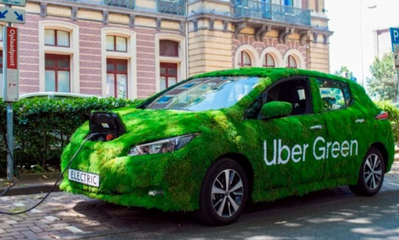 Carro elétrico do serviço Uber Green em São Paulo, ilustrando se o Uber Green é mais caro que o UberX.