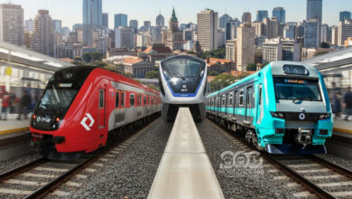 Montagem ilustrativa com trens de CPTM, Metrô e ViaMobilidade para matéria sobre a manutenção CPTM Metrô em SP.
