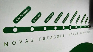 Mapa de expansão das obras da Linha 2-Verde com as novas estações. As novas obras da linha.