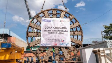 Imagem ilustrativa da tuneladora Cora Coralina, maior 'tatuzão' da América Latina, na expansão da Linha 2-Verde do Metrô