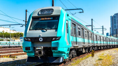 Trem da via Mobilidade da Motiva estacionado ajudando contra a emissão de CO₂