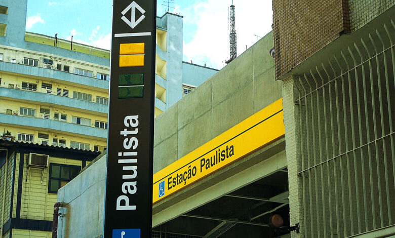 Entrada da Estação Paulista do Metrô, ponto final do novo túnel do Metrô Consolação que ligará as Linhas 2 e 4.