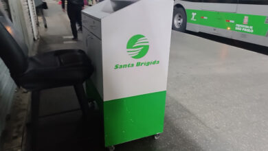 Ônibus da Viação Santa Brígida em São Paulo — vagas abertas.